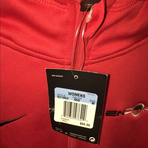 NWT Nike Women’s Red Therma-Fit Zip-Up Jacket - Picture 4 of 5